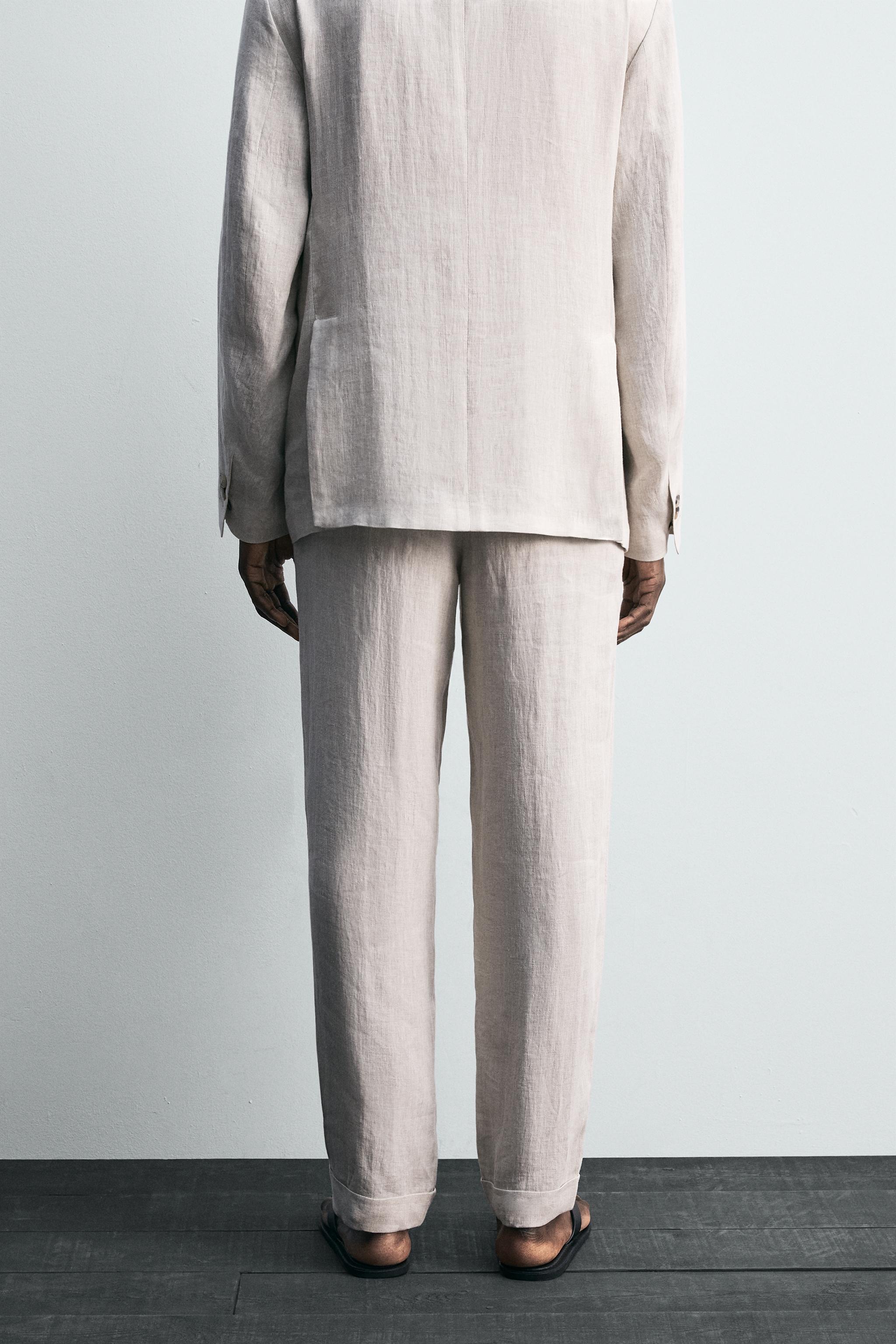 100% LINEN SUIT PANTS